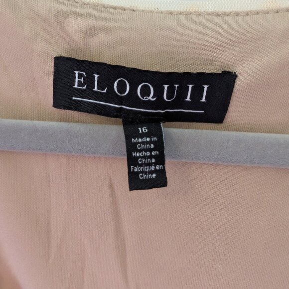 Eloquii Gold Sequin Wrap Dress Size 16 - Picture 5 of 6